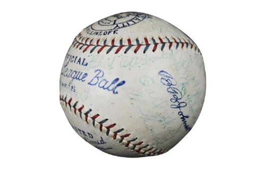 1926 Chicago White Sox Team Signed Baseball (24 signatures) With Chief Bender and Eddie Collins 